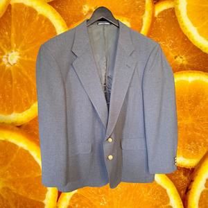 David Taylor Gray Blazer with Gold Buttons Size‎ 44R
